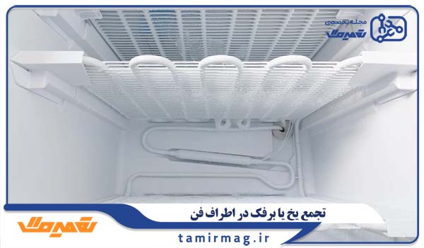 تجمع یخ یا برفک در اطراف فن